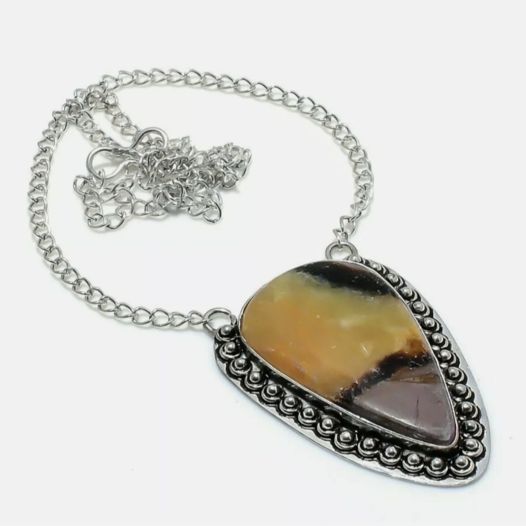 New Septarian (Dragon Stone) Silver Necklace.